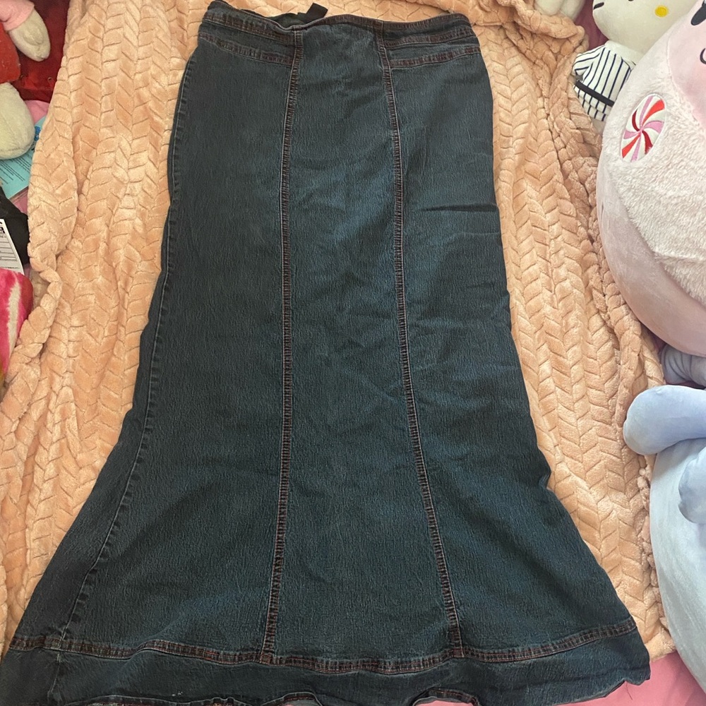 Jean Skirt Bisou Bisou Maxi Tulip Skirt Size 10